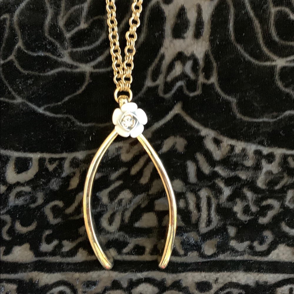 Betsey Johnson lucky wishbone necklace